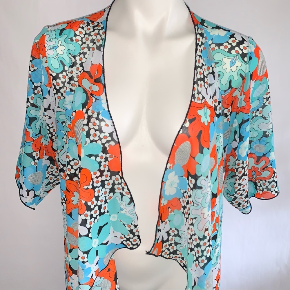 LuLaRoe Shirley Floral Kimono Duster Dress - Picture 5 of 11
